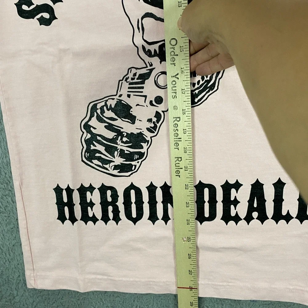 Warren Lotas‎ T-Shirt size Medium Shoot Your Local Heroin Dealer Skull Western